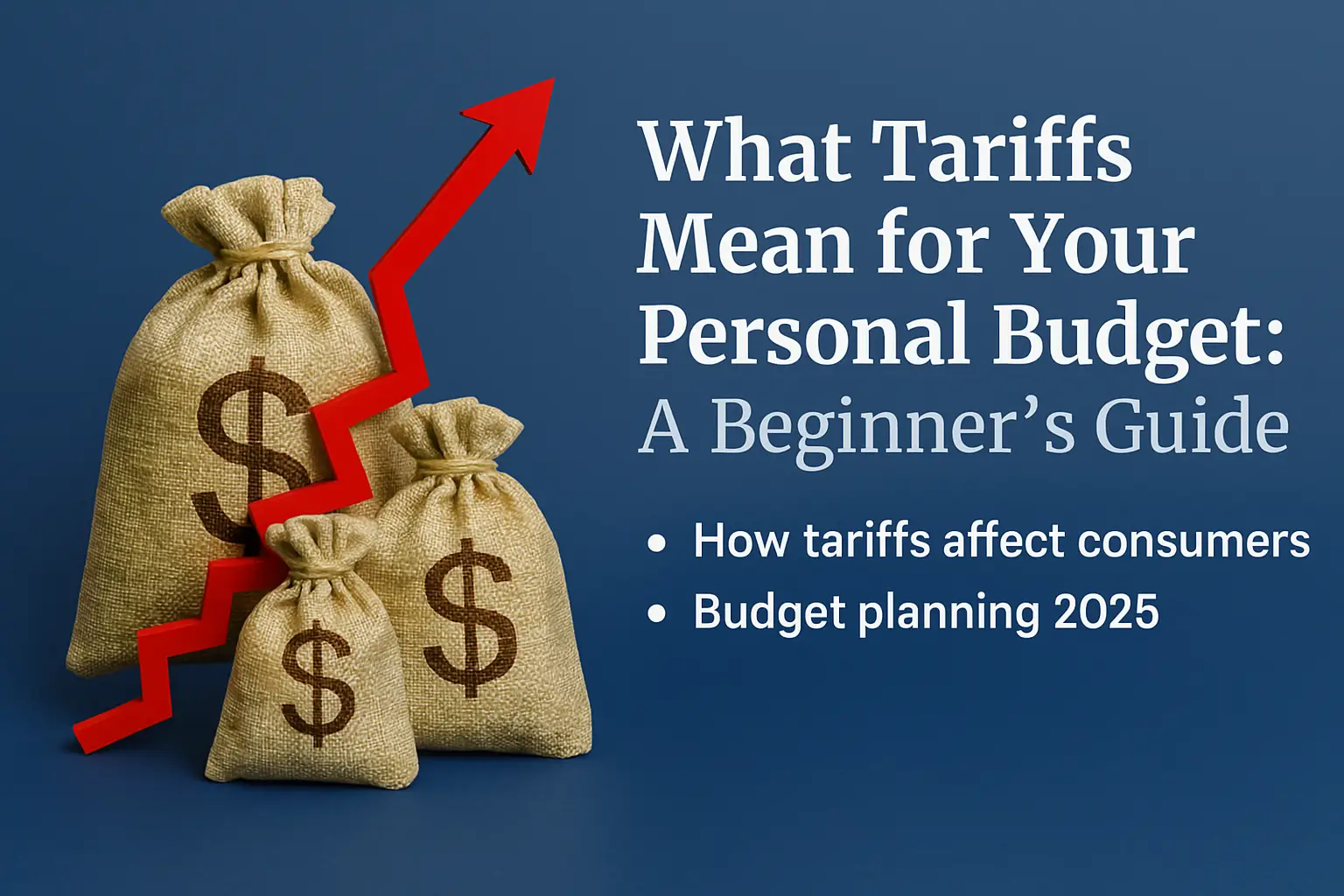 how tariffs affect your personal budget how tariffs affect your personal budget, What Tariffs Mean, Illustration showing impact of tariffs on everyday consumer goods, A worried shopper calculating expenses with rising product prices, Budget planning concept with price tags and global trade icons, How Tariffs Affect Consumers and Your Personal Budget,